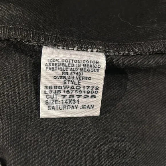 NWT Polo Jeans Company Ralph Lauren Black Saturday Jean 14x31 Vintage - Picture 15 of 16